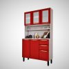 Kit Cozinha Aco Triplo 6P3Vdr2G Colors Vermelho Bertolini