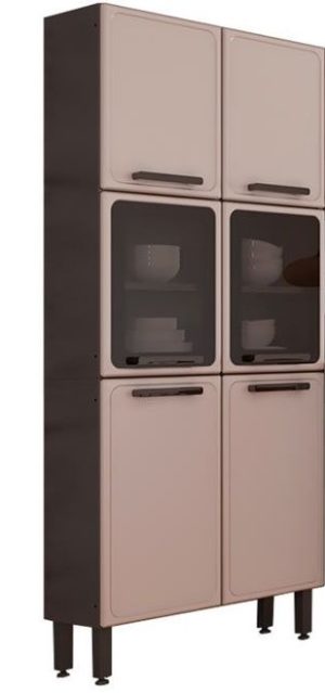 Alternative view of Paneleiro Aco Duplo 4PM2PA2Vdr Estilo Grafite Bertolini