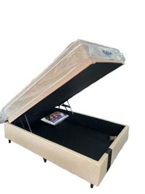 Colchão Queen Airtech Springpocket ORTOBOM + Base Baú Dream Box