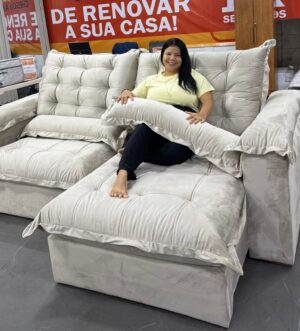 Sofá Retrátil Reclinável Tesla 2,30m - Espuma Pró Aditivada