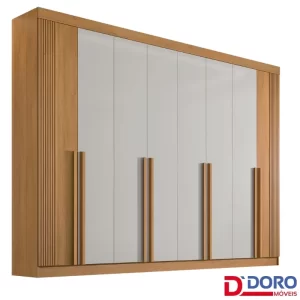 Alternative view of Roupeiro Daymond 8 Portas  Detalhe Ripado Larg. 2.75m