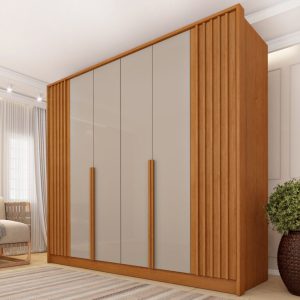 Guarda-Roupa 6 Portas Guarani/Chade Ripado 2,44m
