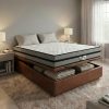 base bau Casal + Colchão Texas Molas BlueWave - Gazin