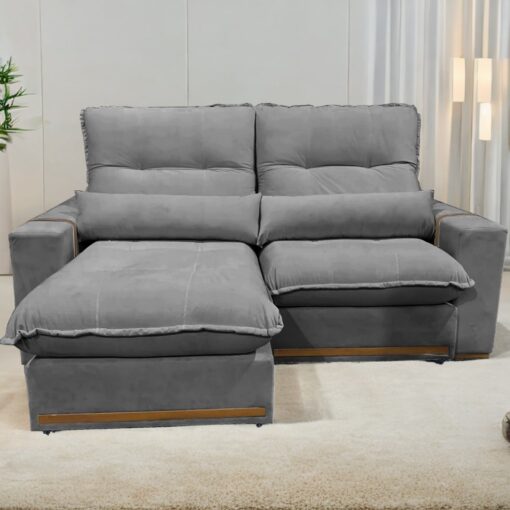 Sofá Retrátil Reclinável Tiggo 2,00 m - Molas Ensacadas - Imagem 4