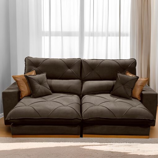 Sofá Retrátil e Reclinável Gran Bello 2,50m - Molas ensacadas D33 - Imagem 5