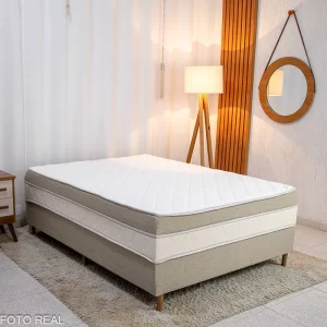 Cama Box Casal Sonho Bom Premium Ortopédica D33 138x188x62 - Nosso Sonho | Suporta até 250kg