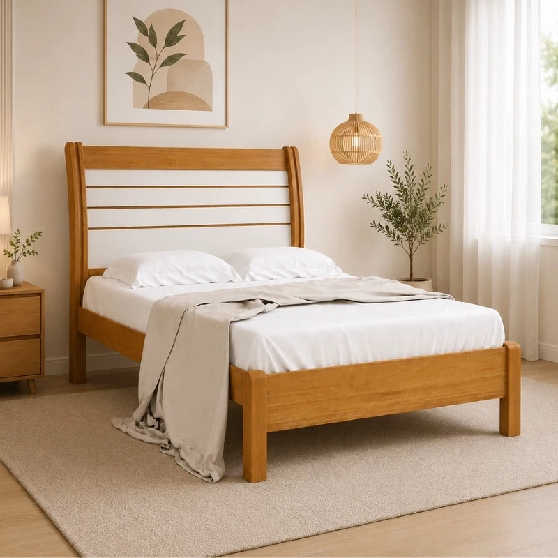 Cama Casal Esmeralda Plus 100% MDF Larg. 1.50m - D Doro (SEM COLCHÃO)