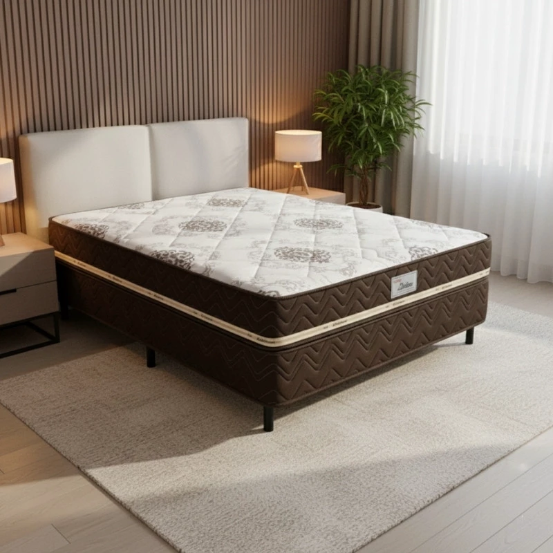 Cama Box Casal Livina 138x188x58 Molas Ensacadas - Orthoside