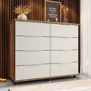 Cômoda Athenas Larg. 1.21m com 8 Gavetas - Rud Rack