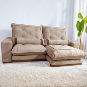 Sofá Retrátil Reclinável 2,50m de Largura – Modelo Tóquio Molas Ensacadas