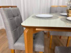 Alternative view of Mesa de Jantar 1.20×0.80 c/4 Cadeiras de madeira