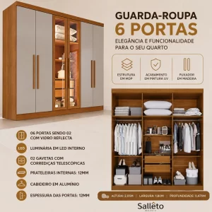 Alternative view of Guarda-roupa Porta Reflecta e LED