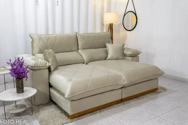 Sofá Retrátil Reclinável Amazon 2,30m  Molas Ensacadas D33