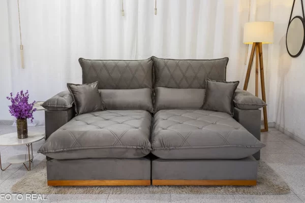 Sofá Retrátil Reclinável Amazon 2,30m  Molas Ensacadas D33 - Image 3