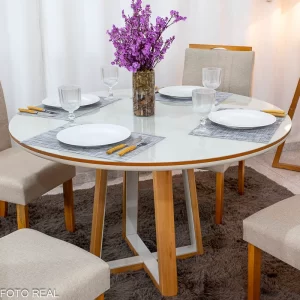 Alternative view of Mesa de Jantar Atlanta Redonda 1,20cm