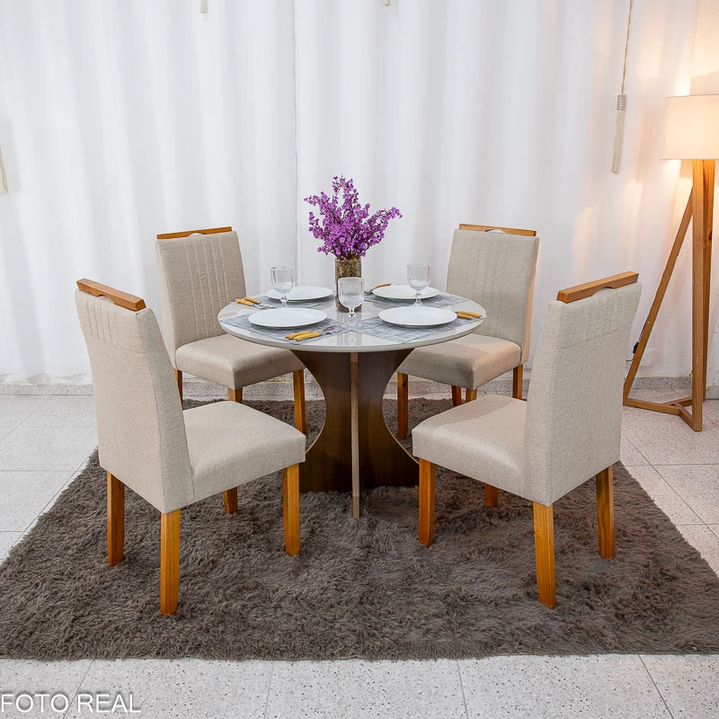 Mesa de Jantar Redonda 100cm Vidro - Imagem 2