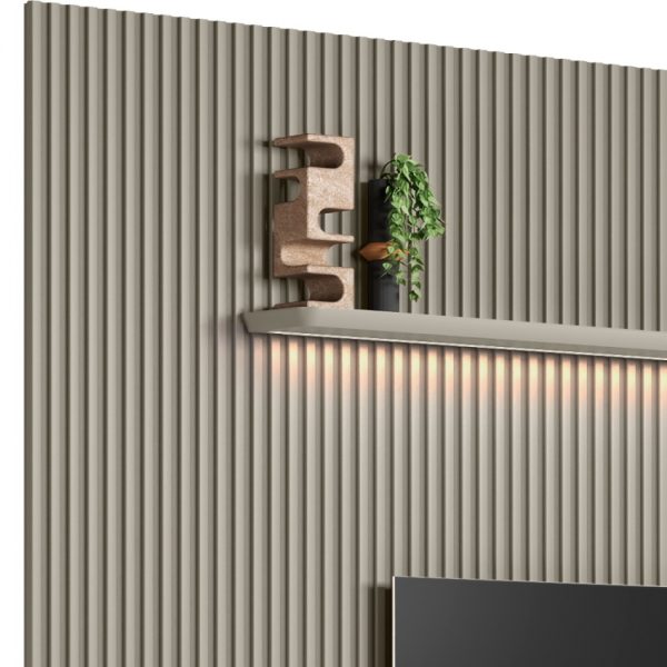 Painel Home Ripado Modular 1,40m Com LED - Imagem 2