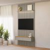 Painel Home Ripado Modular 1,40m Com LED