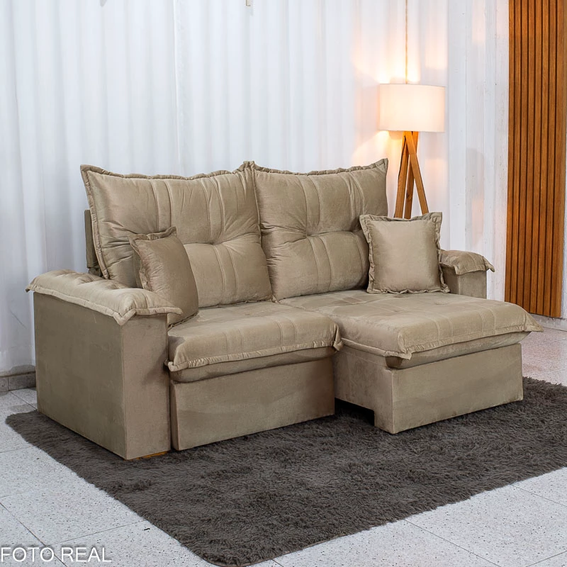 Sofá Retrátil Reclinável Belo 2.00m - Imagem 4