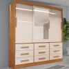 Guarda-Roupa Casal 3 Portas Turim Larg. 2.11