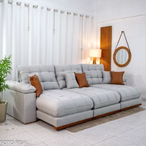 Sofá Retrátil Reclinável Austin 3,20m – Molas Ensacadas