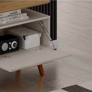 Alternative view of Rack Bancada São Paulo Larg.2.00m Off/Cinamomo para TV até 70