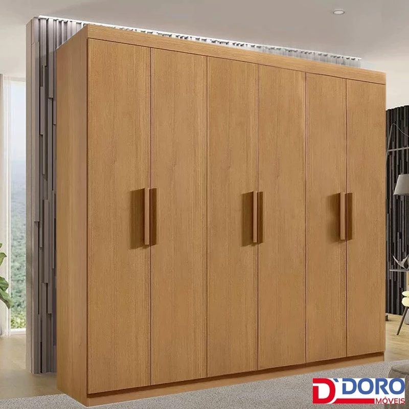 Guarda-Roupa Casal Colibri 6 Portas 6 Gavetas Larg. 2.05m - Imagem 2