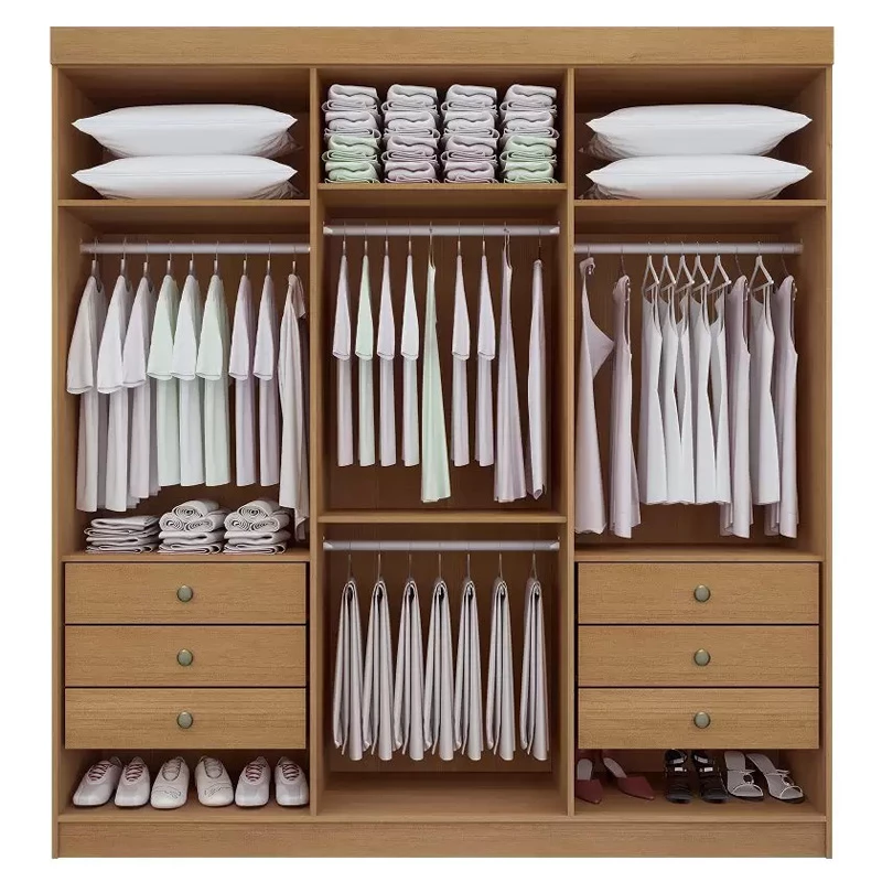 Guarda-Roupa Casal Colibri 6 Portas 6 Gavetas Larg. 2.05m - Imagem 4