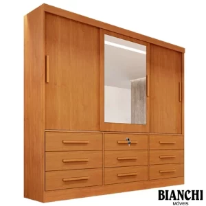 Guarda-roupa Turim Plus 3 Portas 100% MDF Larg. 2.11