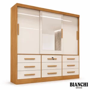 Alternative view of Guarda-roupa Turim Plus 3 Portas 100% MDF Larg. 2.11
