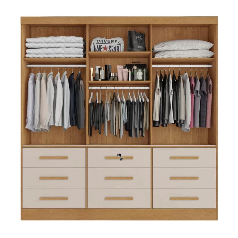 Guarda-roupa Turim Plus 3 Portas 100% MDF Larg. 2.11 - Imagem 4