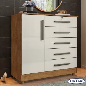 Cômoda Vitória com 5 Gavetas e 1 Porta 