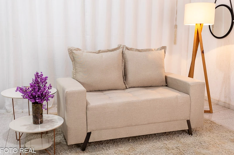 Sofá 2 lugares 8100 1,55m Linho - Imagem 3