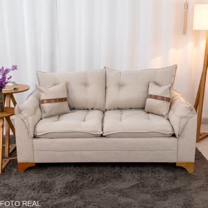 Sofá living 3 Lugares Creta 1,80m - Linho