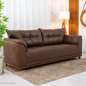 Alternative view of Sofá Living 3 Lugares Gramado Larg. 2,10m - Korino Nobuck