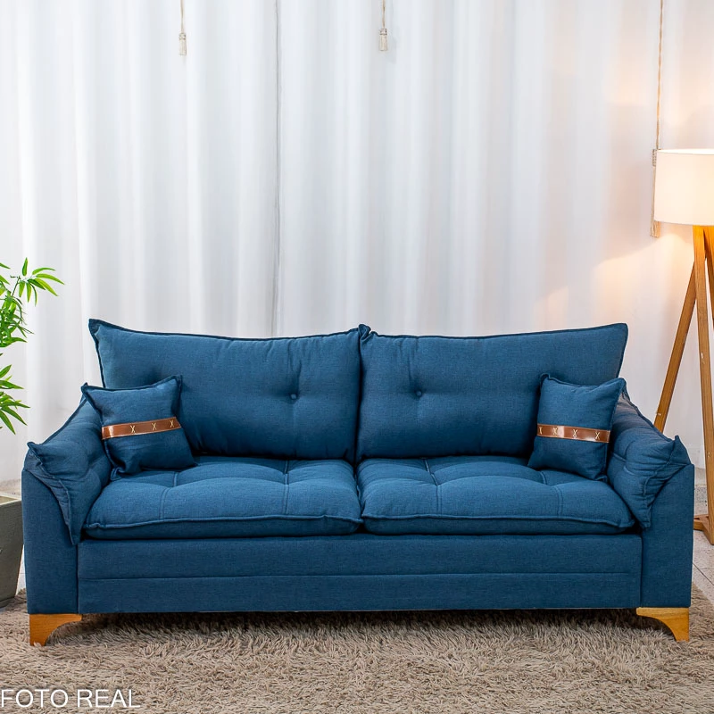 Sofá living 3 Lugares Creta 2,00m - Linho - Imagem 4