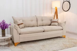 Sofá living 3 Lugares Creta 2,00m - Linho