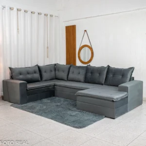 Sofá de Canto Leblon 3,20m Chaise Lado Esquerdo