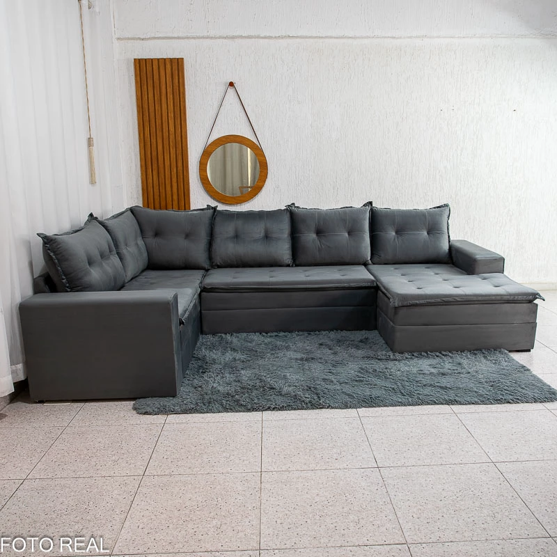 Sofá de Canto Leblon 3,20m Chaise Lado Esquerdo - Imagem 2