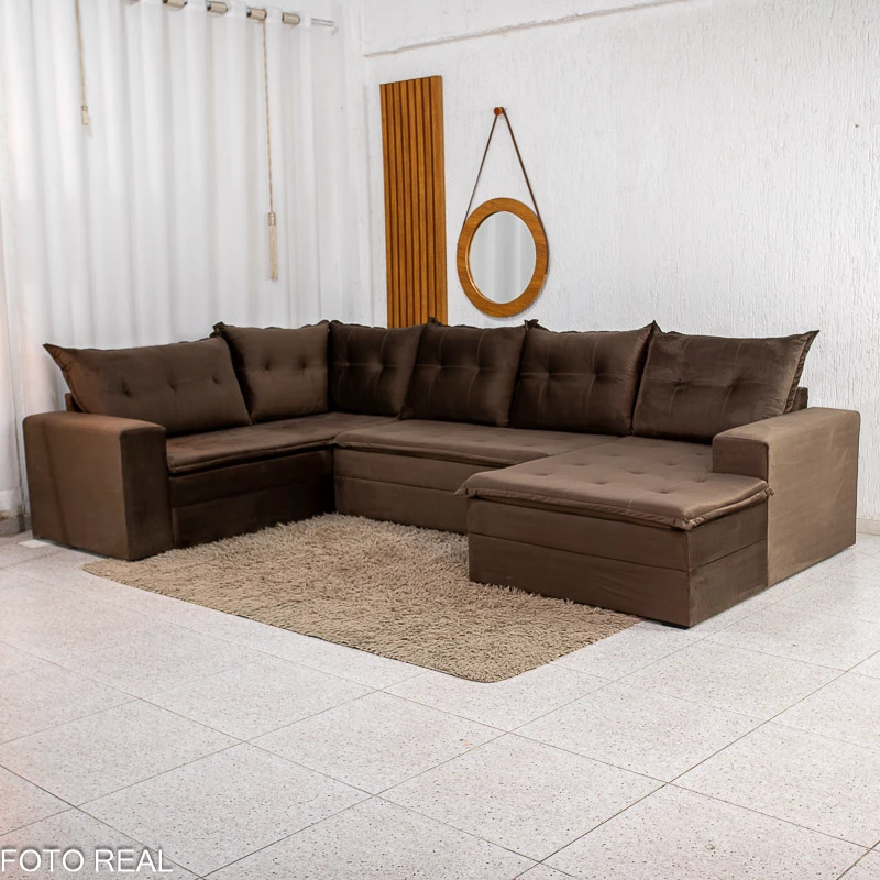 Sofá de Canto Leblon 3,20m Chaise Lado Esquerdo - Imagem 3