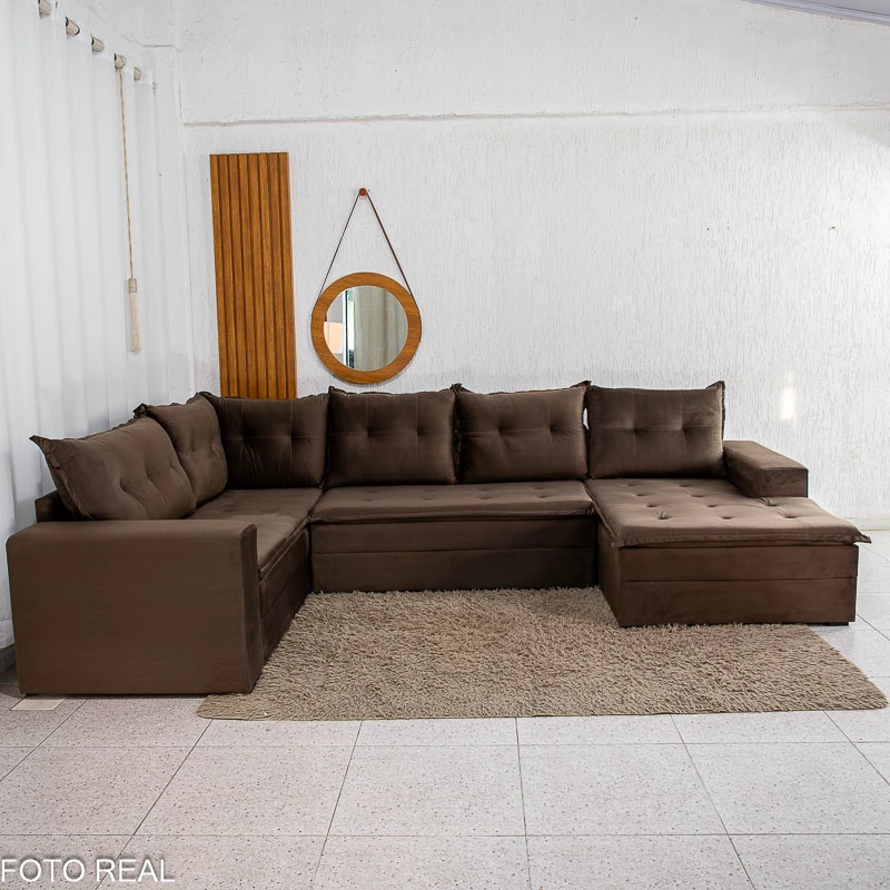 Sofá de Canto Leblon 3,20m Chaise Lado Esquerdo - Imagem 4