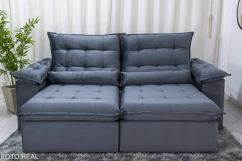 Sofá Retrátil Reclinável Confort 2,00m