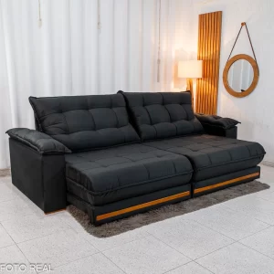 Sofá Retrátil Reclinável Veneza 2,90m   Molas Ensacadas D33