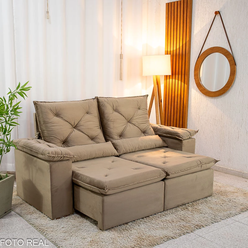 Sofá Retrátil Reclinável Búzios 1,95m - Sem caixa - Imagem 3