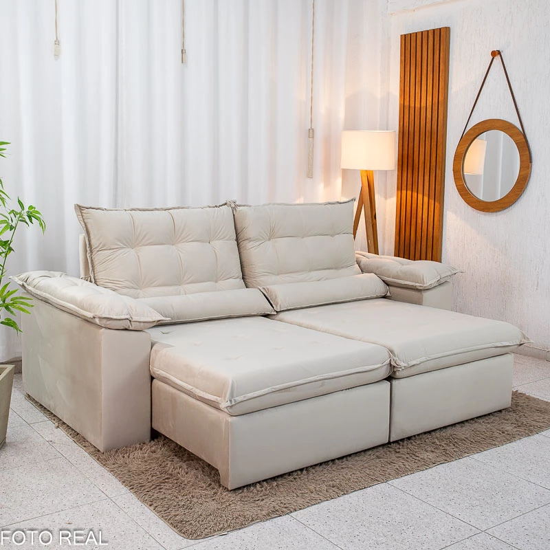 Sofá Retrátil Reclinável Confort 2,30m - Imagem 2