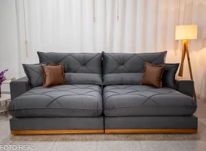 Sofá Retrátil Reclinável Derek 2,90m - D33 e Molas Ensacadas