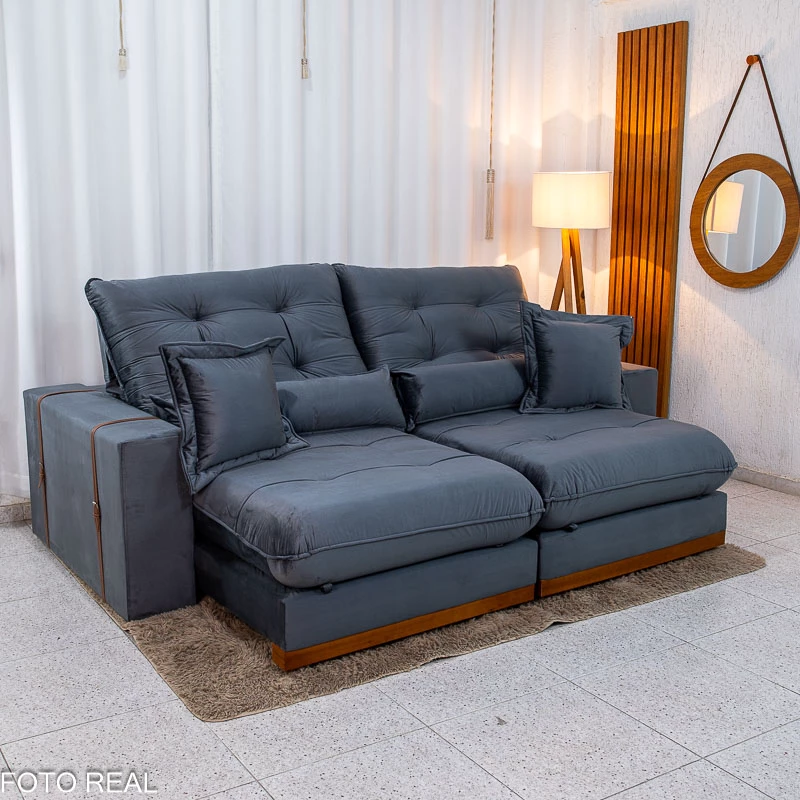 Sofá Retrátil e Reclinável Espanha Premium 2,50m - Molas Ensacadas D33 - Imagem 7