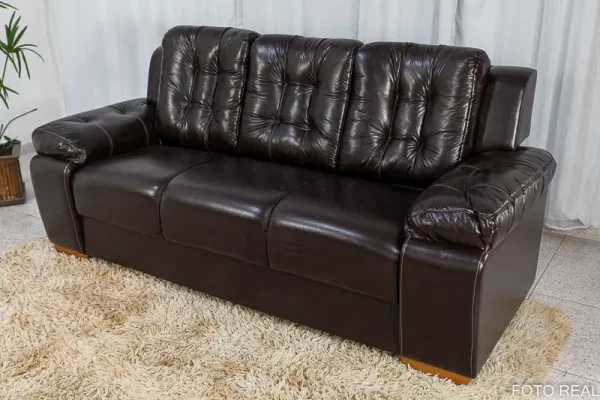 Sofá 3 lugares 240 Korino Café Larg. 2.07m - Imagem 2