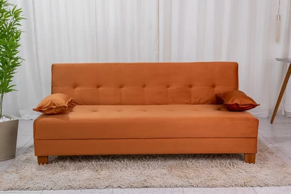 Sofá Cama Arpoador Veludo Larg. 1.85m - Imagem 4