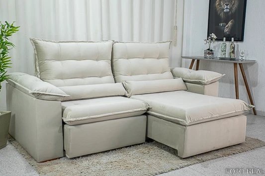 Sofá Retrátil Reclinável Confort 2,00m - Imagem 2